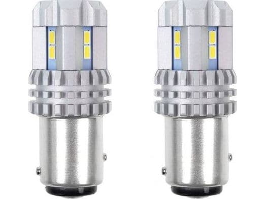 LED-pærer canbus 3020 22smd ultrabright 1157 bay15d p21/5w hvit 12v 24v amio-02450