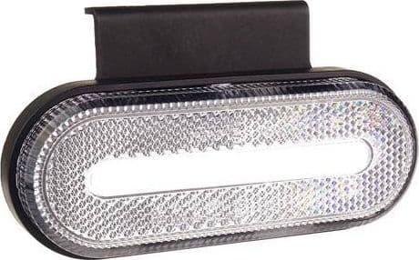 LED markeringslampe om-01-w oval hvit amio-02375