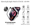 Miniatyrbild 1 av 11: Skärmskydd -Apple Watch Series 4/5/6/SE1/SE2- 40mm - 2 PACK