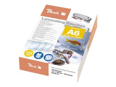 Peach - 100-pack - glättat - A6 (105 x 148 mm) lamineringsfickor