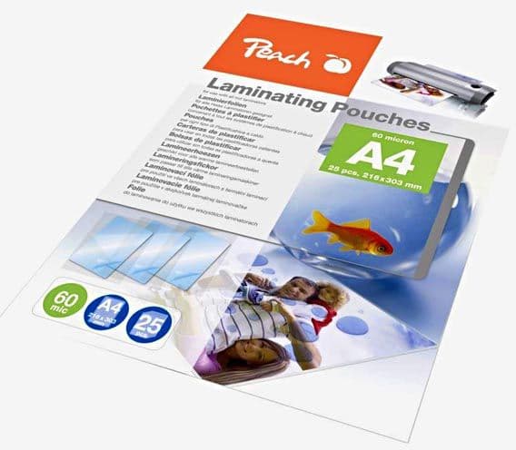 Peach - 80 mikroner - 100-pack - glanset - A4 (210 x 297 mm) lamineringspunger
