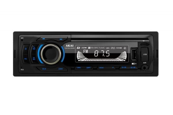 Akai CA016A-9008U, Sort, 1 DIN, 100 W, 25 W, CD, Knapper