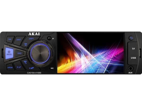 Akai CA015A-4108S, Sort, 1 DIN, 100 W, 25 W, 100 - 10000 Hz, 35 dB