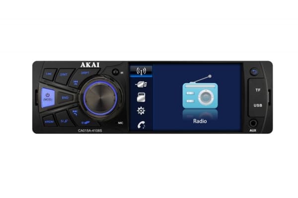 Akai CA015A-4108S, Sort, 1 DIN, 100 W, 25 W, 100 - 10000 Hz, 35 dB