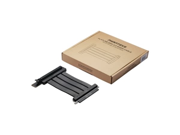 Phanteks Flat Line - PCI Express x16-kabel - PCI Express (P) rak till PCI Express (R) vinklad - PCIe 4.0 - 12 V - 5.5 A - 15 cm