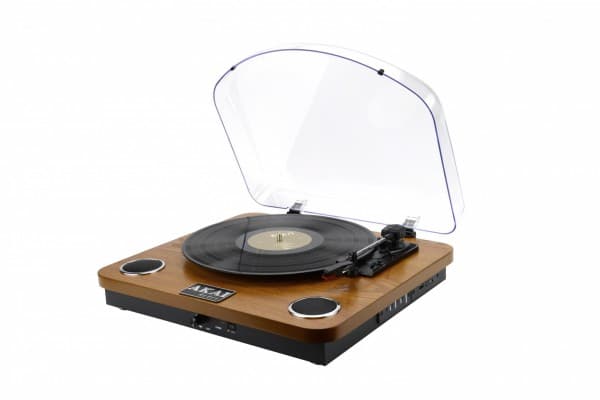 Akai ATT-11BT, Remdriven skivtallrik, Brun, 33,45,78 RPM, Automatiskt stopp, 0,8 W, 420 mm