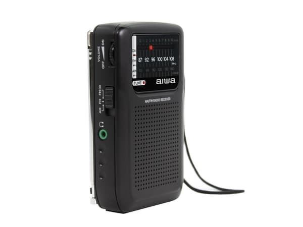 Aiwa RS-33, Bærbar, Analog, AM, FM, 3,5 mm, Sort, Rotasjon