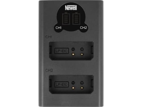 Newell kameralader Newell DL-USB-C tokanalslader for LP-E10 batterier