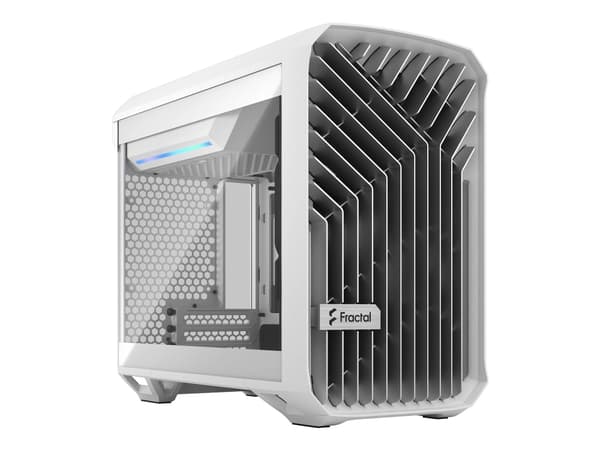 Fractal Design Torrent Nano, Micro Tower, PC, Valkoinen, Micro-ITX, Terästä, Karkaistu lasi, 16,5 cm