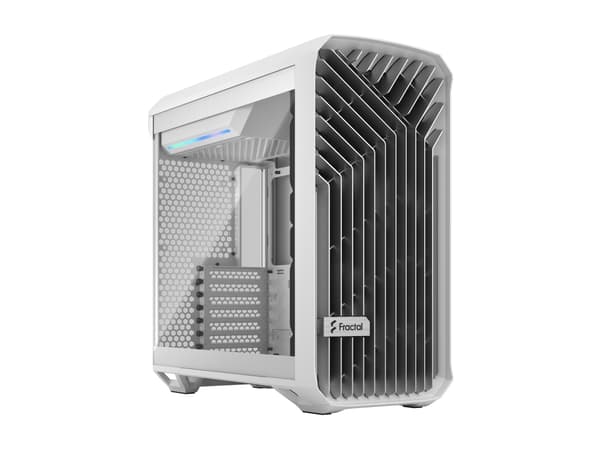 Fractal Design Torrent Compact - Tower - utökad ATX - ingen strömförsörjning (ATX) - vit TG genomskinlig ton - USB/ljud