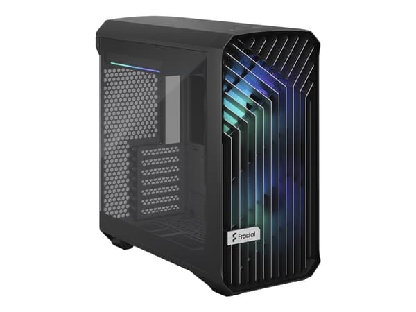 Fractal Design Torrent Compact RGB TG Light Tint - Kompakt väska - utökad ATX - ingen strömförsörjning (ATX) - svart - USB/ljud Svart