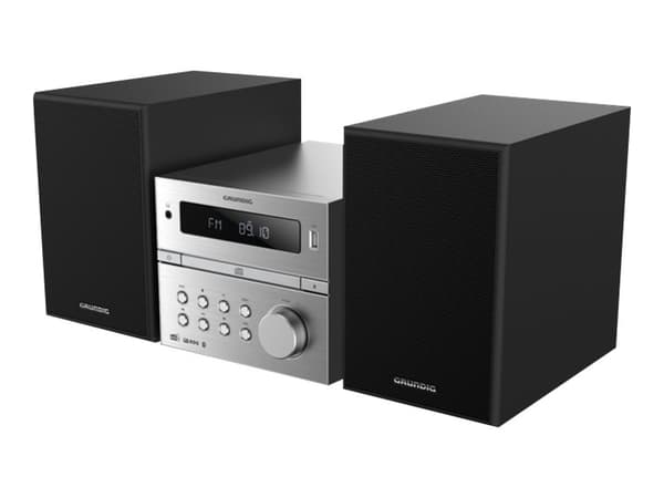 Grundig CMS 4200, Kodin mikroaudiojärjestelmä, Musta, Hopea, Etu, 120 W, 2-suuntainen, 65 dB musta, Hopea