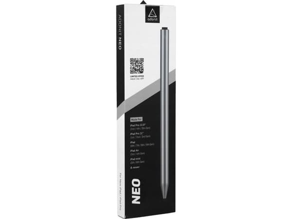 Adonit Neo Stylus Apple Digitaalinen kynä Genopladelig Sølv