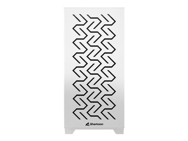 Sharkoon MS-Z1000 - microATX - sidepanel med vindue (hærdet glass) - ingen strømforsyning (ATX) - hvid - USB/Lyd