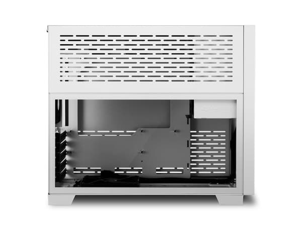 Sharkoon MS-Y1000 - microATX - sidepanel med vindue (hærdet glass) - ingen strømforsyning (ATX) - hvid - USB/Lyd