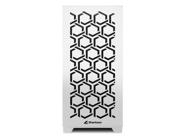Sharkoon MS-Y1000 - microATX - sidepanel med vindue (hærdet glass) - ingen strømforsyning (ATX) - hvid - USB/Lyd