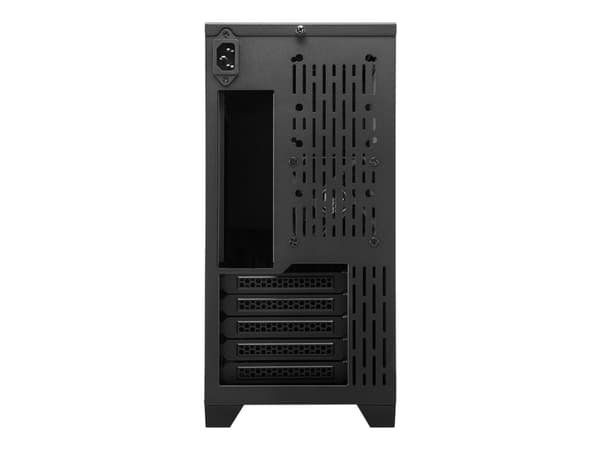 Sharkoon MS-Y1000 - microATX - genomskinlig sidopanel (härdat glas) - ingen strömförsörjning (ATX) - svart - USB/ljud