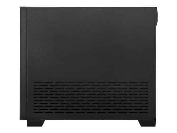 Sharkoon MS-Y1000 - microATX - genomskinlig sidopanel (härdat glas) - ingen strömförsörjning (ATX) - svart - USB/ljud
