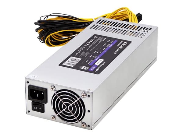 Qoltec Monolith 50350 - Strømforsyning (intern) - 80 PLUS Platinum - AC 180-240 V - 1850 watt - aktiv PFC - grå
