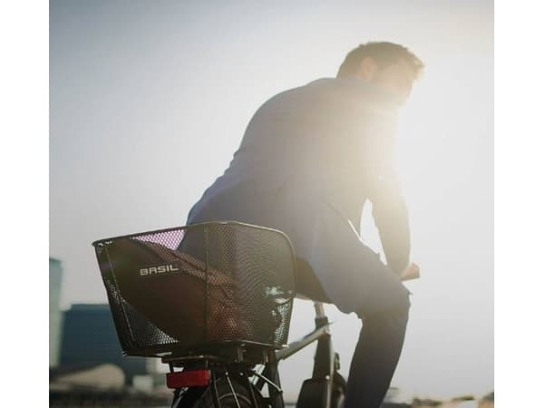 Basil Icon S, Bak, Cykelkorg, Stål, Svart, 15 l, 5 kg