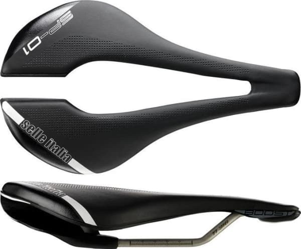 Selle Italia Siodło SELLE ITALIA SP-01 BOOST SUPERFLOW S (ID match - S3) TI 316 Tube 7, fibra-tek, 210g sort (NY)