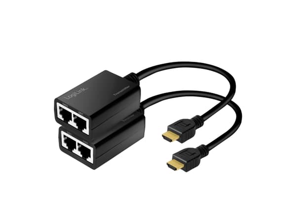 LogiLink Audio/Video-Extender HDMI 1xRJ45 Cat5e/Cat6 1080p Reichweite bis zu 30m