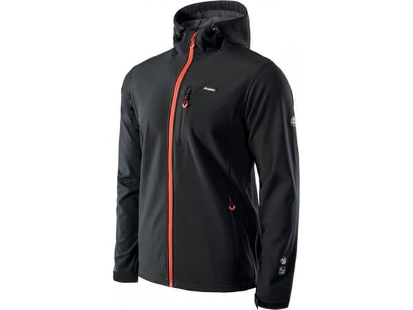 Herrejakke Elbrus SOFTSHELL IVER Sort / SPICY Orange / ASPHALT XXL