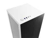 NZXT H1 (V2) - minitorni - Mini-ITX - 750 wattia (SFX12V / ATX12V) - 140 mm AIO vandkøler - Hvid - (2022-versio)