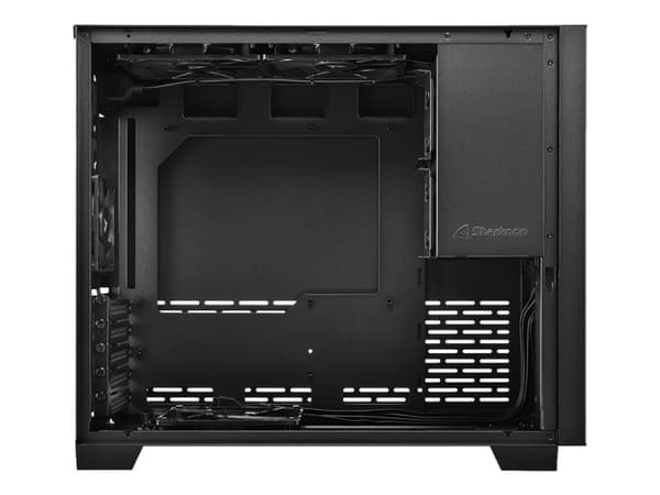 Sharkoon MS-Z1000 - microATX - sidepanel med vindue (hærdet glas) - ingen strømforsyning (ATX) - sort - USB/Lyd