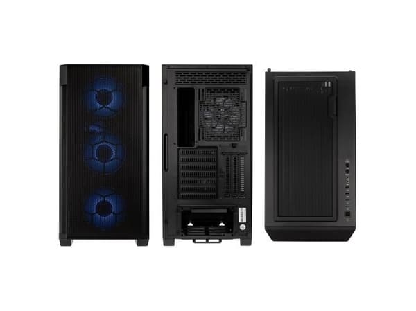 Kolink Observatory Z Mesh ARGB - Mid tower - utökad ATX - genomskinlig sidopanel (härdat glas) - ingen strömförsörjning (ATX) - svart - USB/ljud
