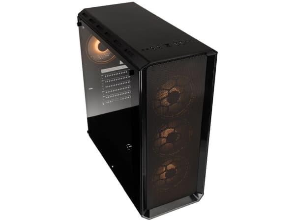 Kolink Levante V2 - Mid tower - ATX - sidepanel med vindu (herdet glass) - ingen strømforsyning (ATX) - svart - USB/lyd