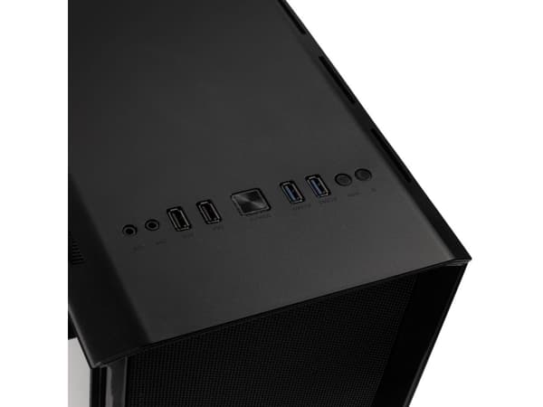 Kolink Levante V2 - Mid tower - ATX - sidepanel med vindu (herdet glass) - ingen strømforsyning (ATX) - svart - USB/lyd