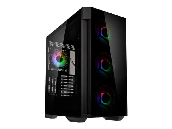 Kolink Observatory Z - Mid tower - utökad ATX - genomskinlig sidopanel (härdat glas) - ingen strömförsörjning (ATX) - svart - USB/ljud