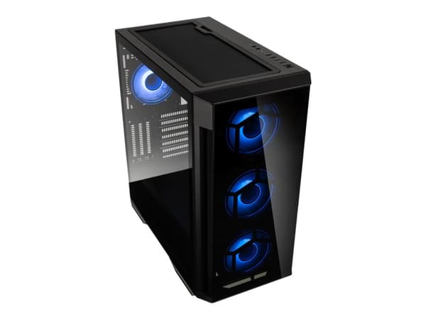 Kolink Observatory Z - Mid tower - utökad ATX - genomskinlig sidopanel (härdat glas) - ingen strömförsörjning (ATX) - svart - USB/ljud