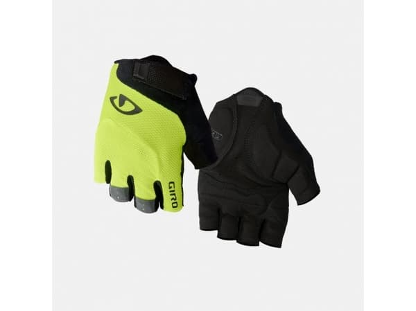 Giro Bravo Gel Glove, Fingerløse hansker, |Sykling, Hankjønn, Sort, Gult, S, Bilde