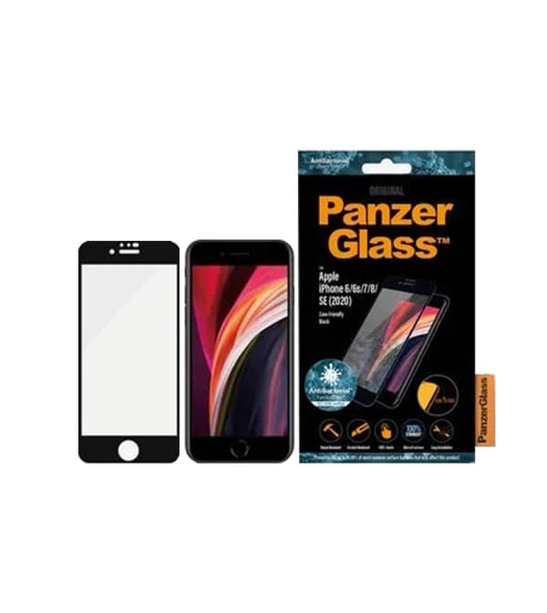 PanzerGlass - iPhone SE (2020)/8/7/6 Case Friendly, Black