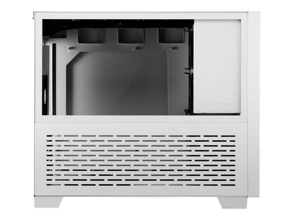 Sharkoon MS-Y1000 - microATX - sidepanel med vindue (hærdet glass) - ingen strømforsyning (ATX) - hvid - USB/Lyd