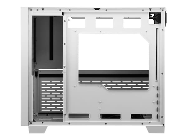 Sharkoon MS-Y1000 - microATX - sidepanel med vindue (hærdet glass) - ingen strømforsyning (ATX) - hvid - USB/Lyd