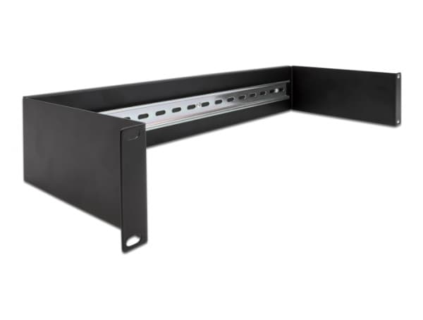 Delock - DIN-skinnepanel - rackmonterbar - svart - 1U - 19"