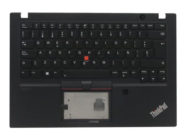 Lite-On - Ersättningstangentbord för bärbar dator - bakgrundsbelyst - spansk - svart - med övre skydd - för ThinkPad T14s Gen 1 20T0, 20T1