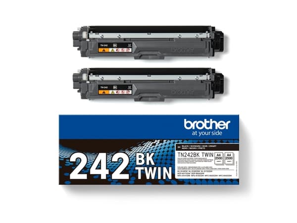 Brother TN242 BKTWIN - 2-pack - svart - original - tonerpatron - for Brother DCP-9017, DCP-9022, HL-3142, HL-3152, HL-3172, MFC-9142, MFC-9332, MFC-9