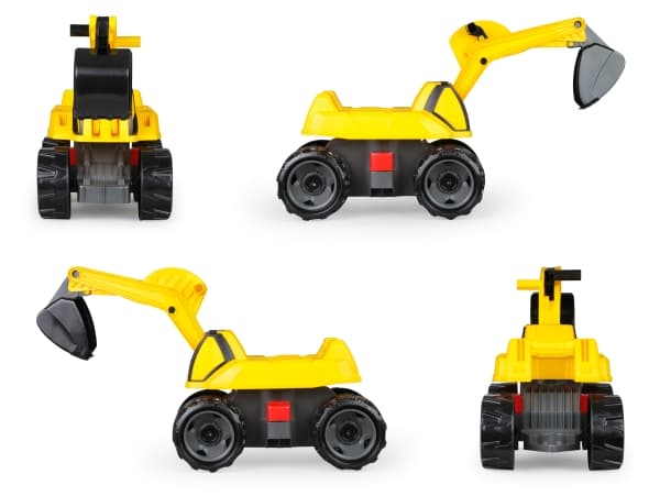Lena GIGA TRUCKS Excavator PRO, 3 År, 4 hjul, Plast, Stål, Svart, Gul