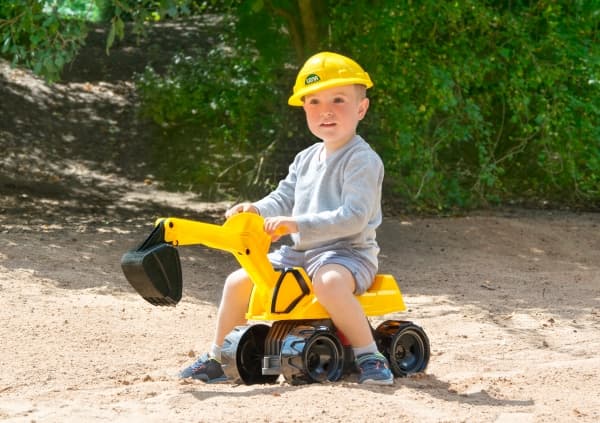 Lena GIGA TRUCKS Excavator PRO, 3 År, 4 hjul, Plast, Stål, Svart, Gul