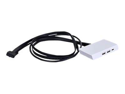 Lian Li - System cabinet I/O interface kit - USB 3.1 Type-C and 2 x USB 3.0 Type-A - under cabinet mountable - hvit - 80 cm - for Lian Li O11 Dynamic