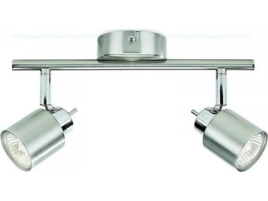Philips Essentials Meranti tak-/väggspotlight 2 x, Utanpåliggande spotlight, GU10, 2 lampor, LED, 220-240 V, Krom