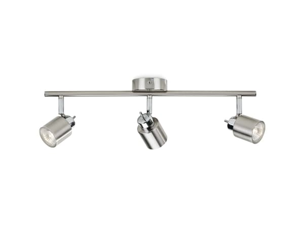 Philips Essentials Meranti tak-/väggspotlight 3 x, Utanpåliggande spotlight, GU10, 3 lampor, LED, 220-240 V, Krom