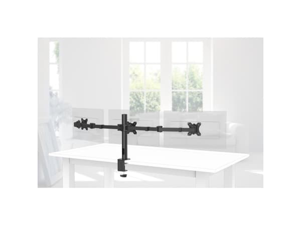 Hama - Monteringssett (3 adjustable arms) - full bevegelse - for 3 skjermer - svart - skjermstørrelse: 10"-27" - skrivebordsmonterbar
