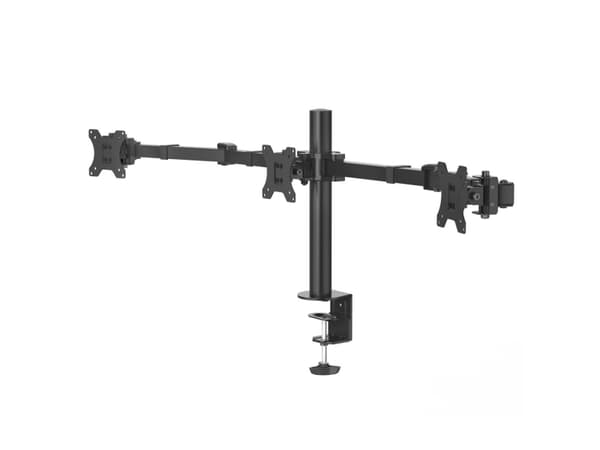 Hama - Monteringssett (3 adjustable arms) - full bevegelse - for 3 skjermer - svart - skjermstørrelse: 10"-27" - skrivebordsmonterbar Sort
