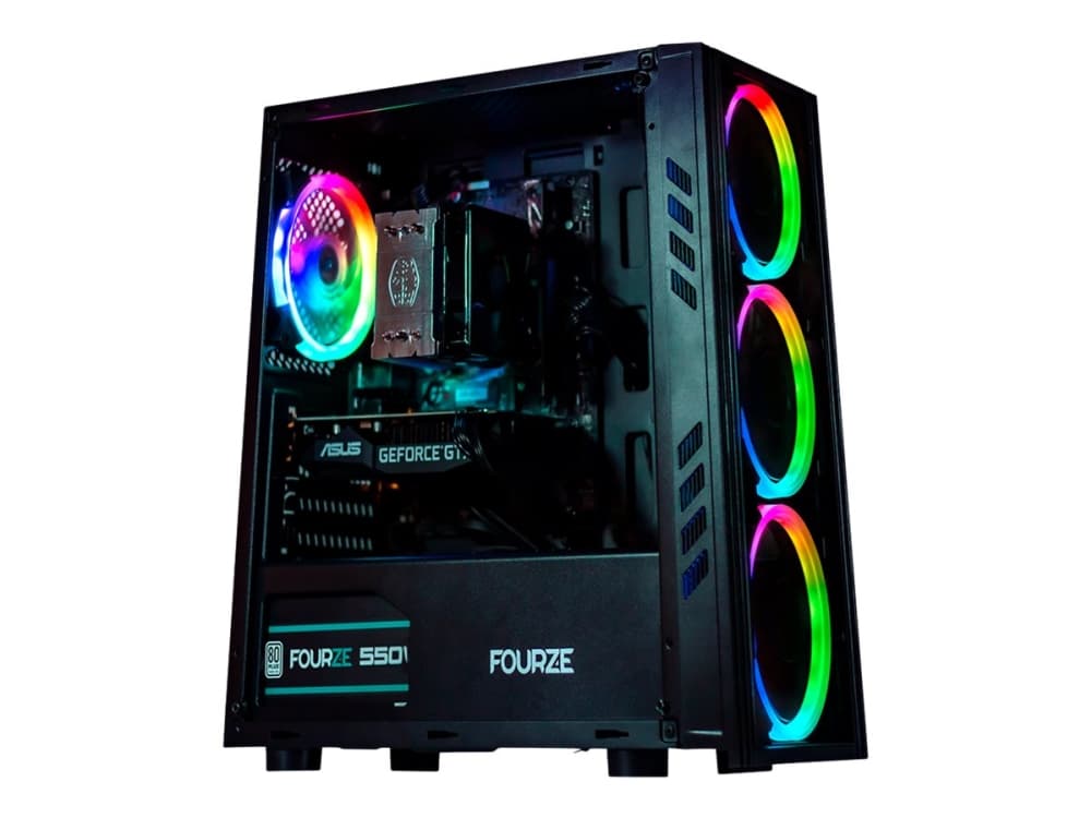 Fourze Prime Budget - Tower - Core i3 10105F / 3.7 GHz - RAM 8 GB - SSD 500 GB - NVMe - GF GT 730 - GigE - inget OS - skärm: ingen - svart