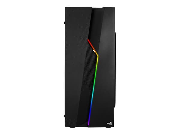 AeroCool Bolt - Tempered Glass Edition - tower - ATX - genomskinlig sidopanel (härdat glas) - ingen strömförsörjning (ATX) - svart - USB/ljud